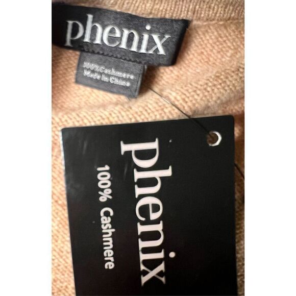 Phenix 100% Cashmere Jersey Cape Cardigan Sweater in Camel NWT OSFA - Picture 3 of 3